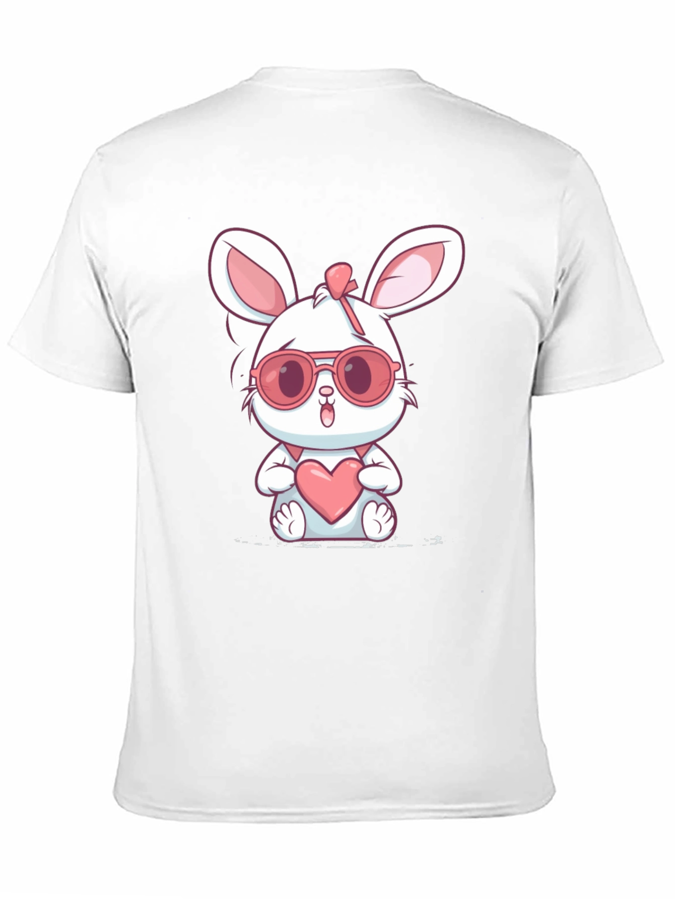 Cute Bunny Heart Graphic T-Shirt