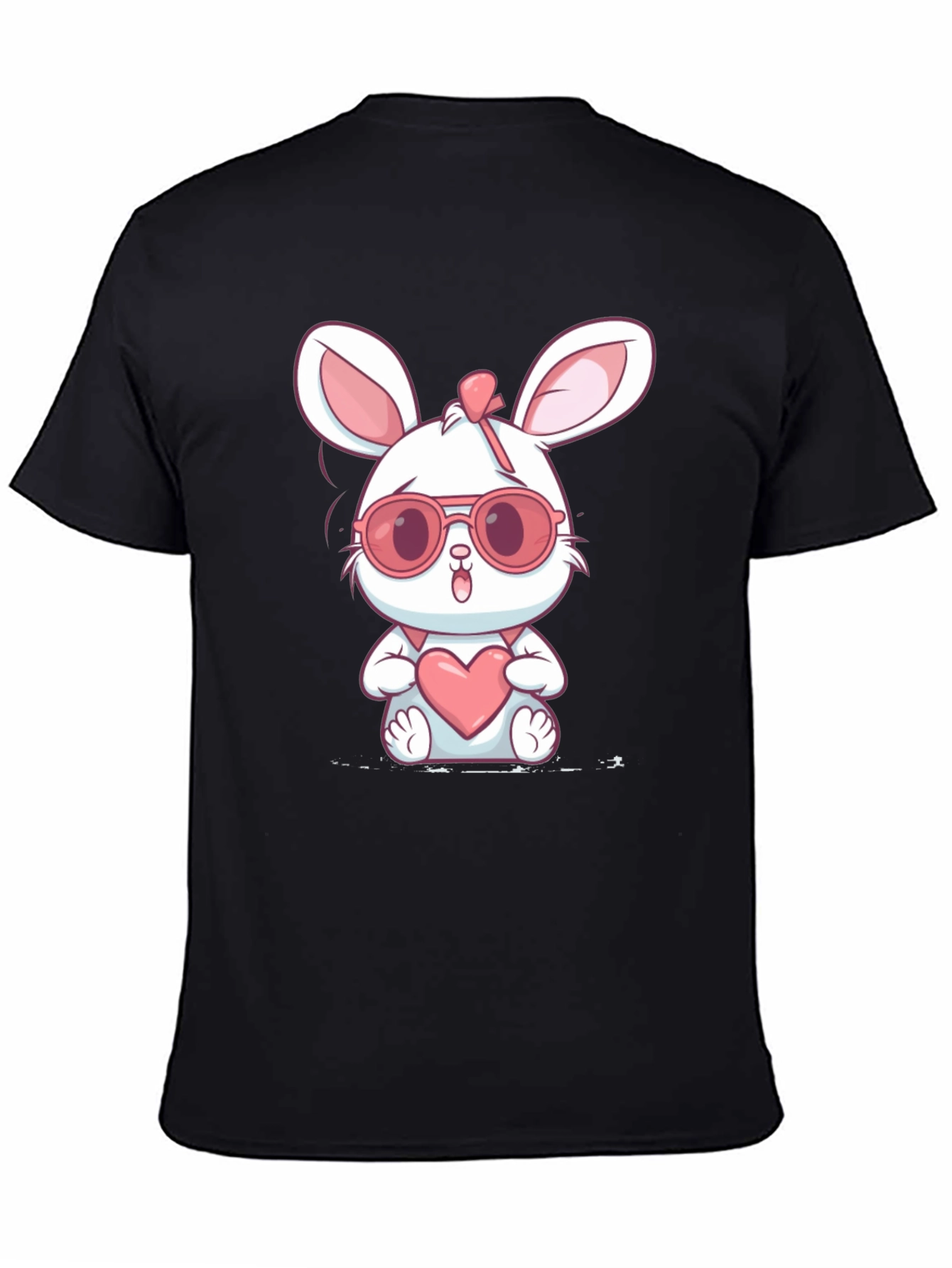Cute Bunny Heart Graphic T-Shirt