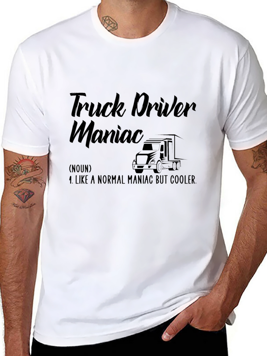 Truck Driver Maniac Graphic Tee