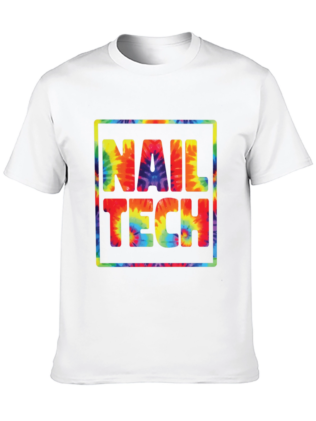 Nail Tech Tie Dye Graphic T-Shirt