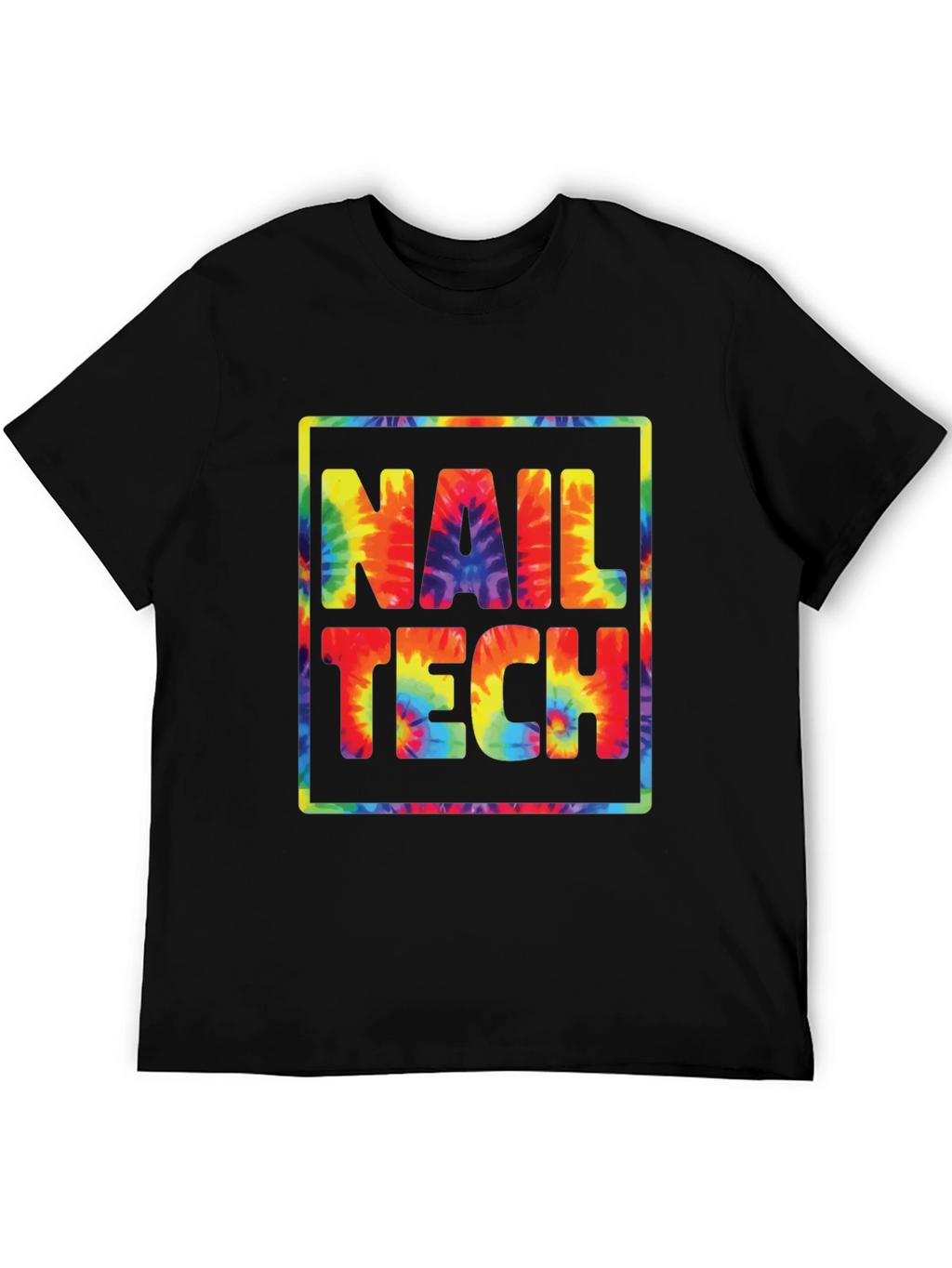 Nail Tech Tie Dye Graphic T-Shirt