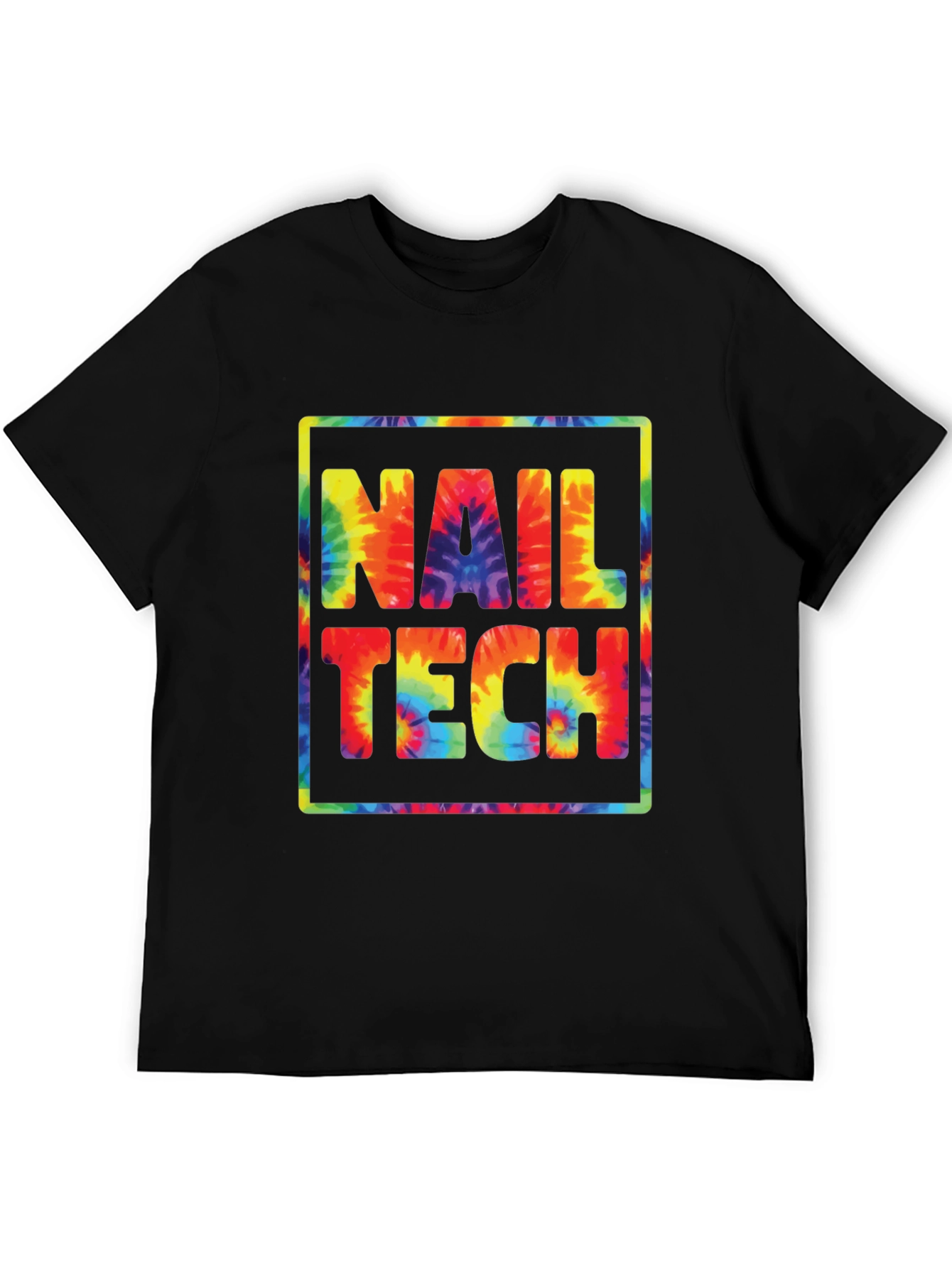 Nail Tech Tie Dye Graphic T-Shirt
