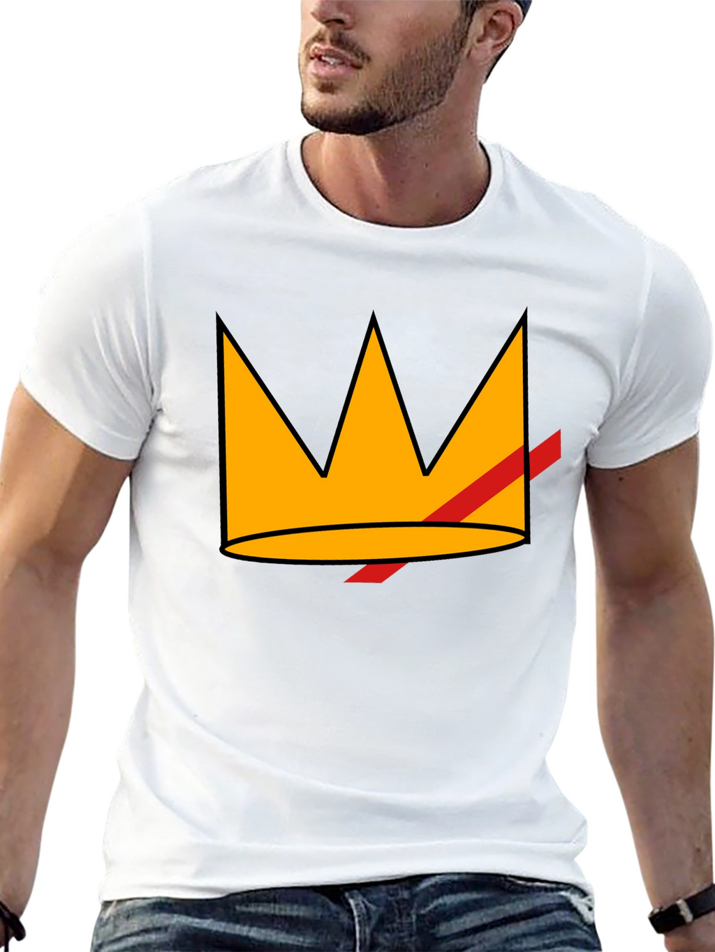 Crowned King Graphic T-Shirt - Black