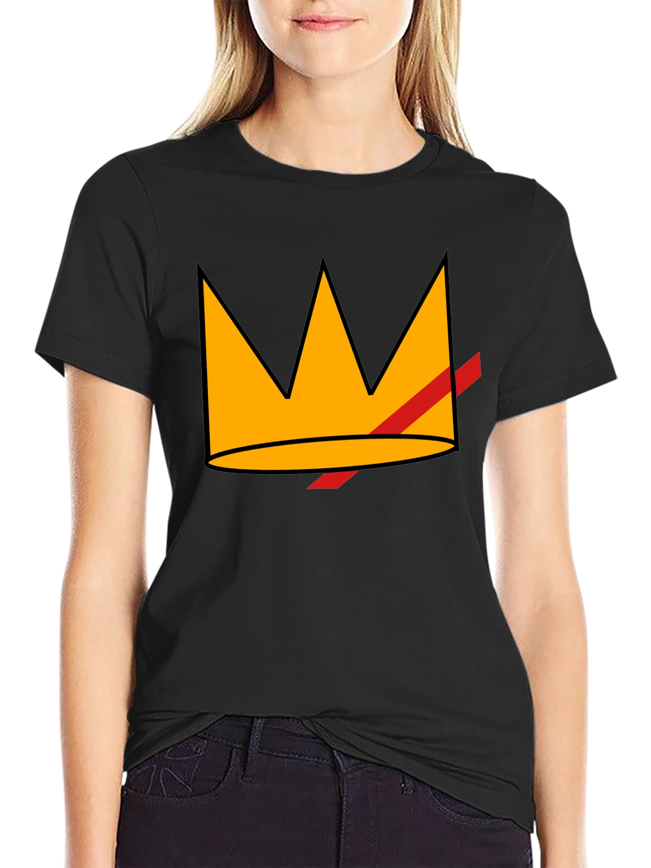 Crowned King Graphic T-Shirt - Black