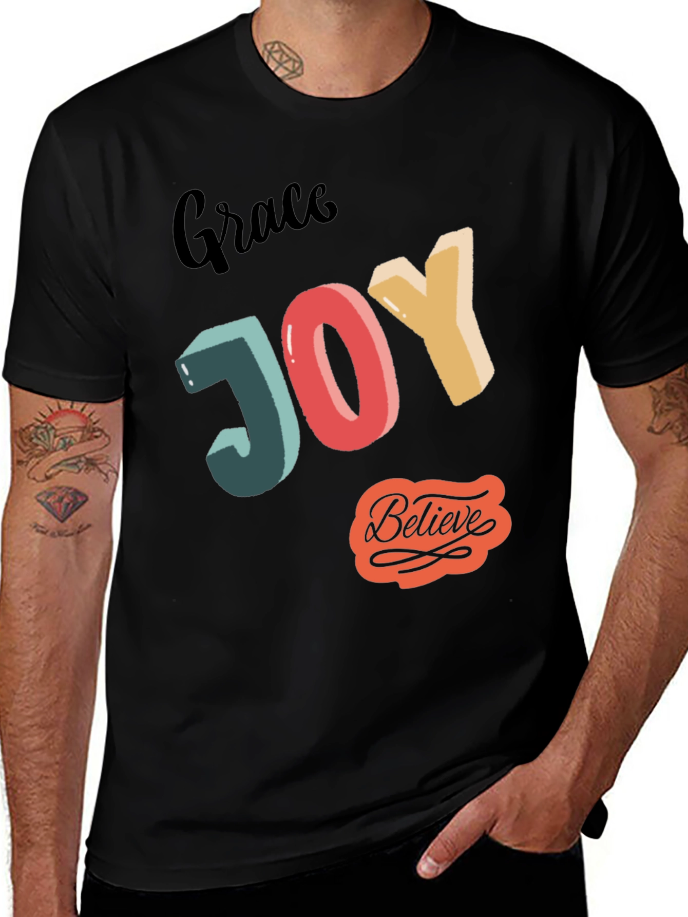 Grace Joy Believe Graphic T-Shirt