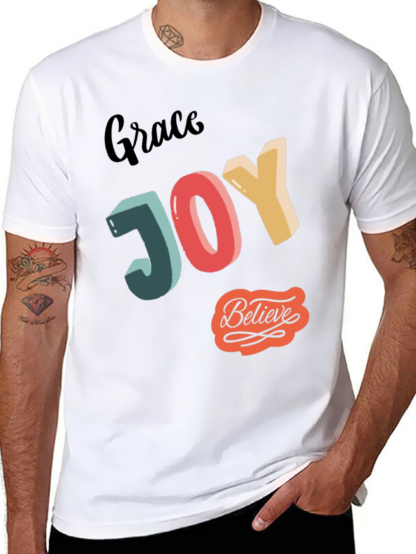 Grace Joy Believe Graphic T-Shirt