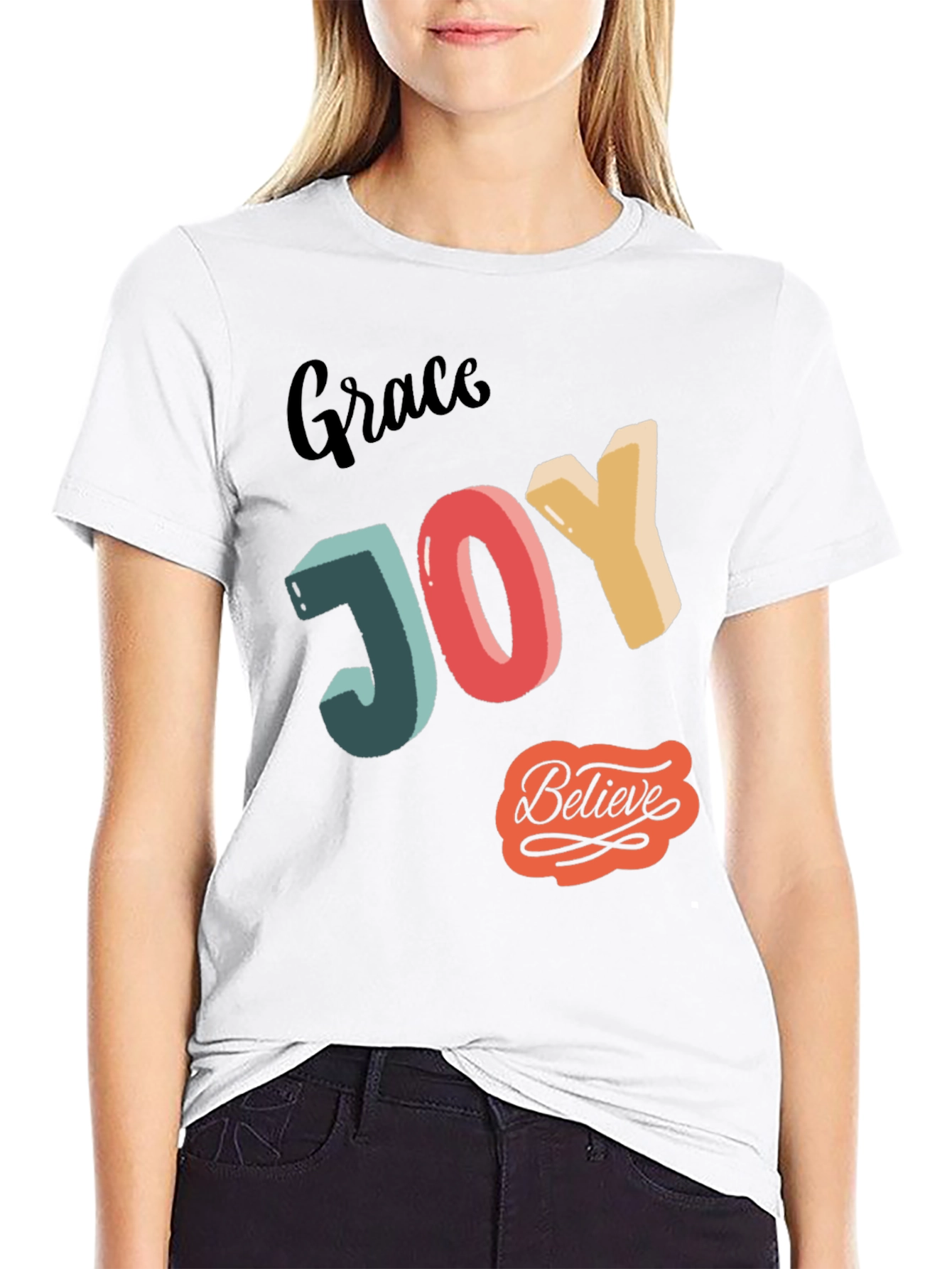 Grace Joy Believe Graphic T-Shirt