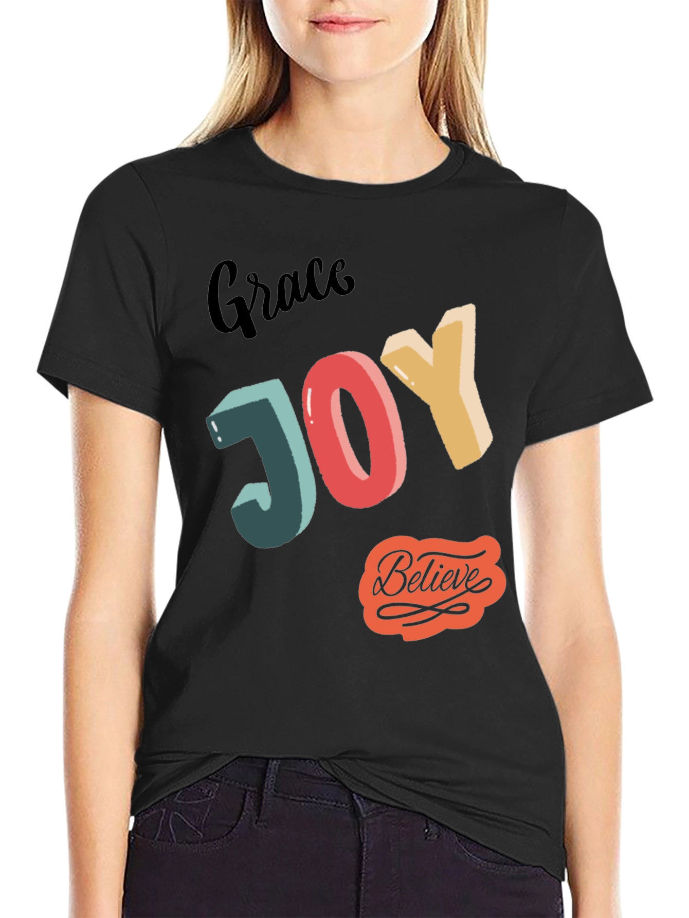Grace Joy Believe Graphic T-Shirt