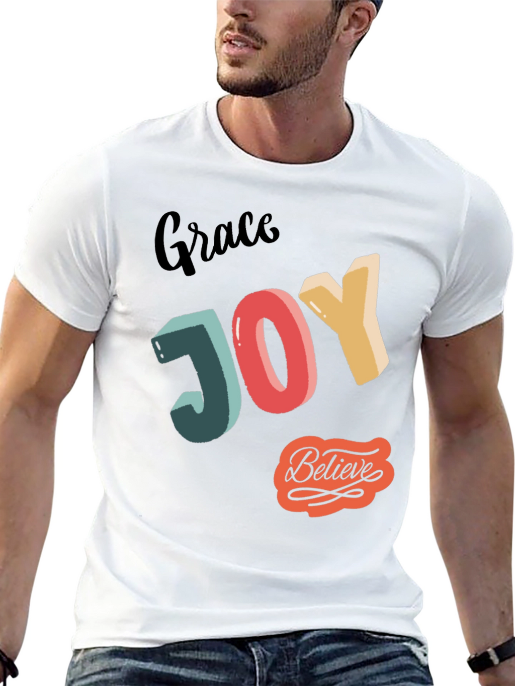 Grace Joy Believe Graphic T-Shirt