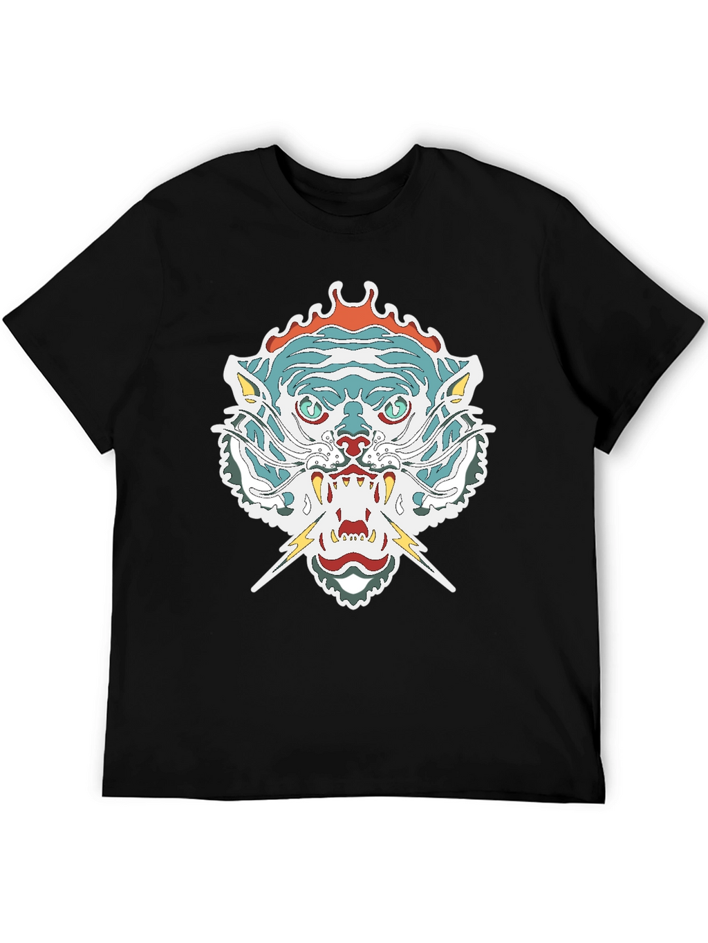 Mens Graphic Tee - Tiger Head Print