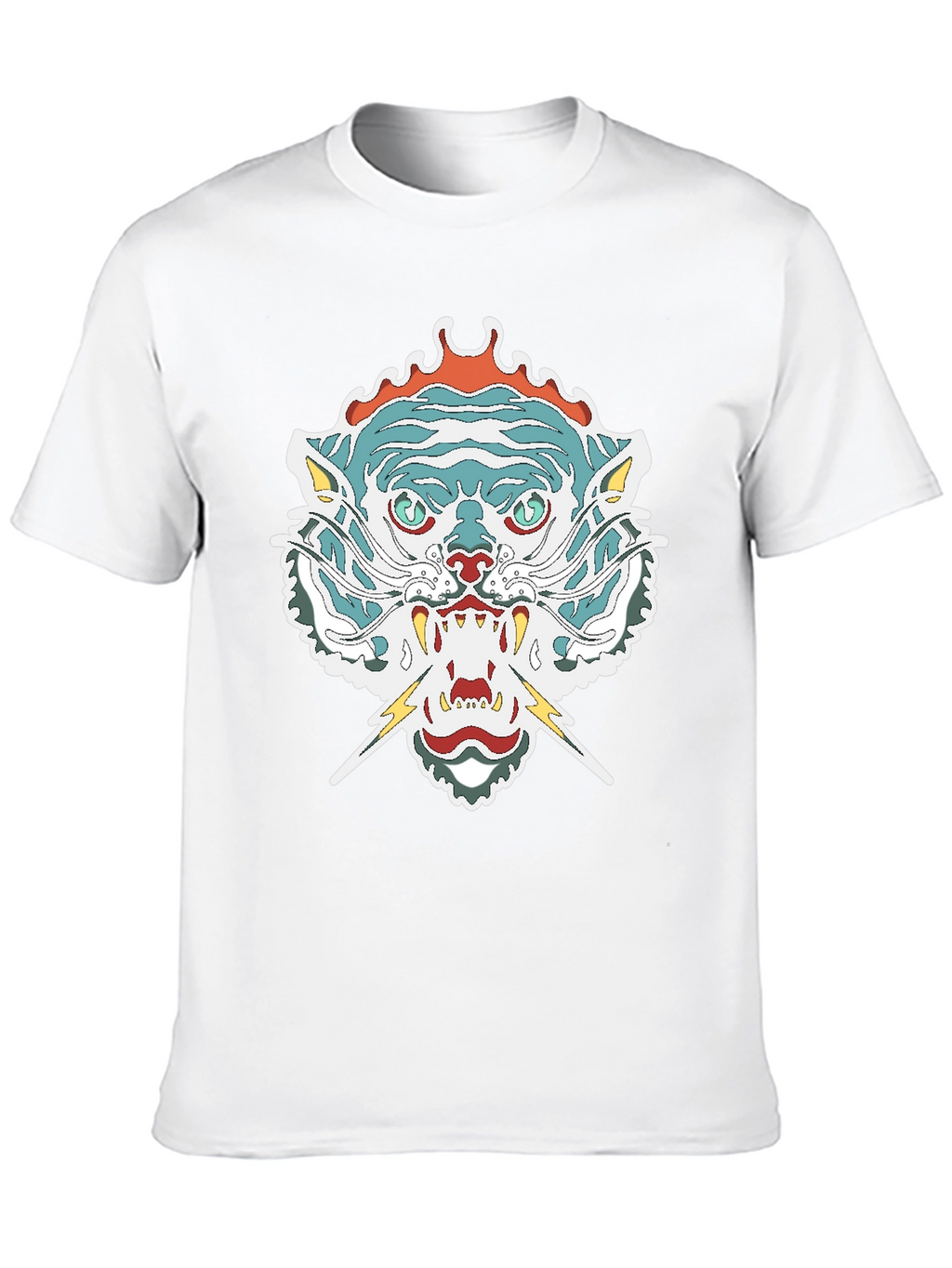 Mens Graphic Tee - Tiger Head Print