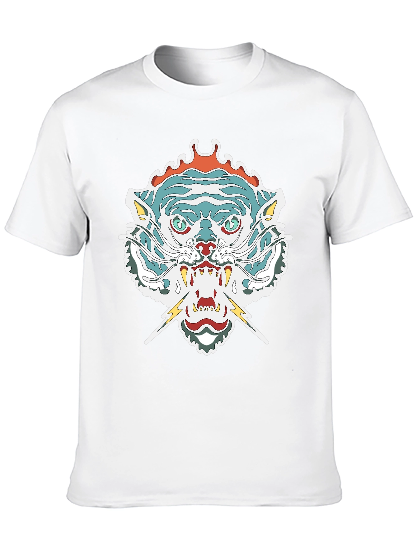 Mens Graphic Tee - Tiger Head Print