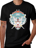 Mens Graphic Tee - Tiger Head Print