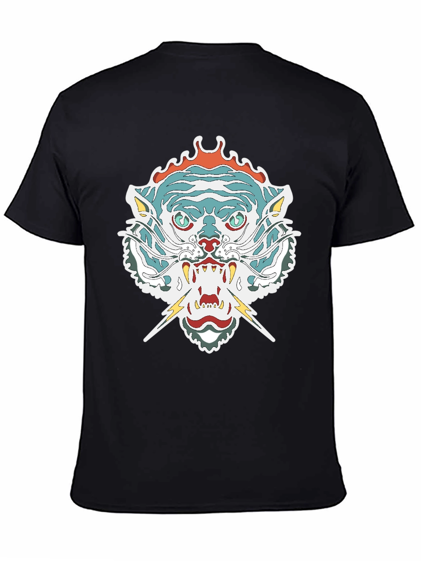 Mens Graphic Tee - Tiger Head Print