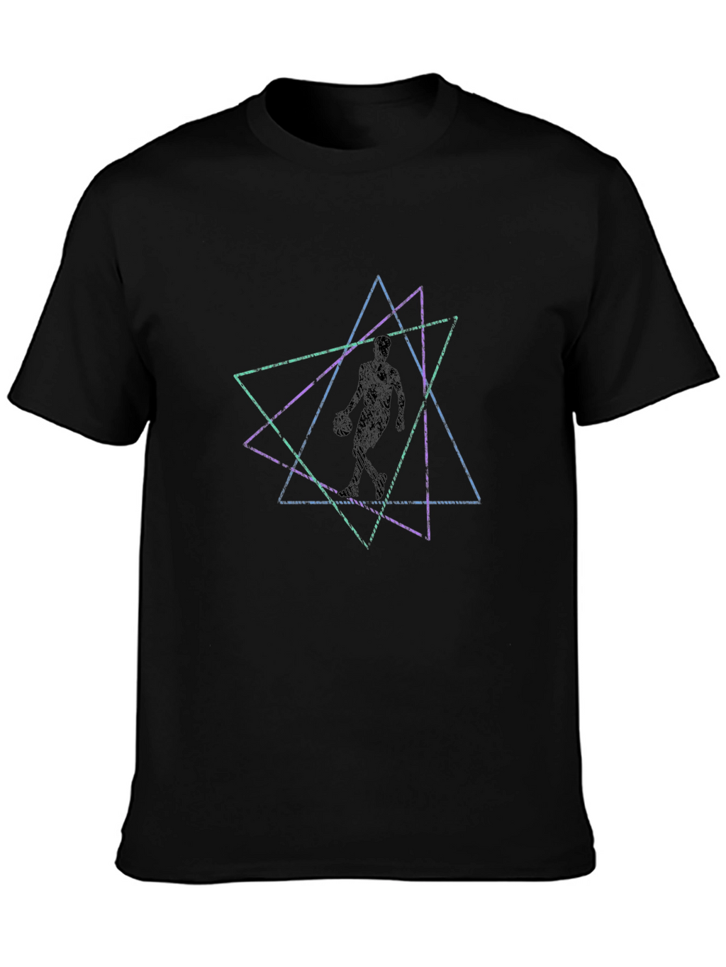 Geometric Figure Black T-Shirt