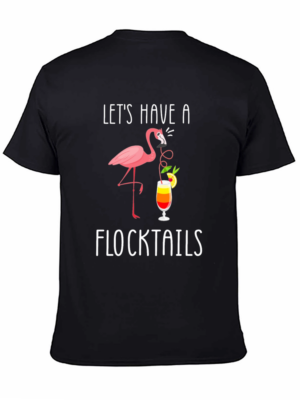 Flocktails Graphic T-Shirt - Flamingo Cocktail Fun