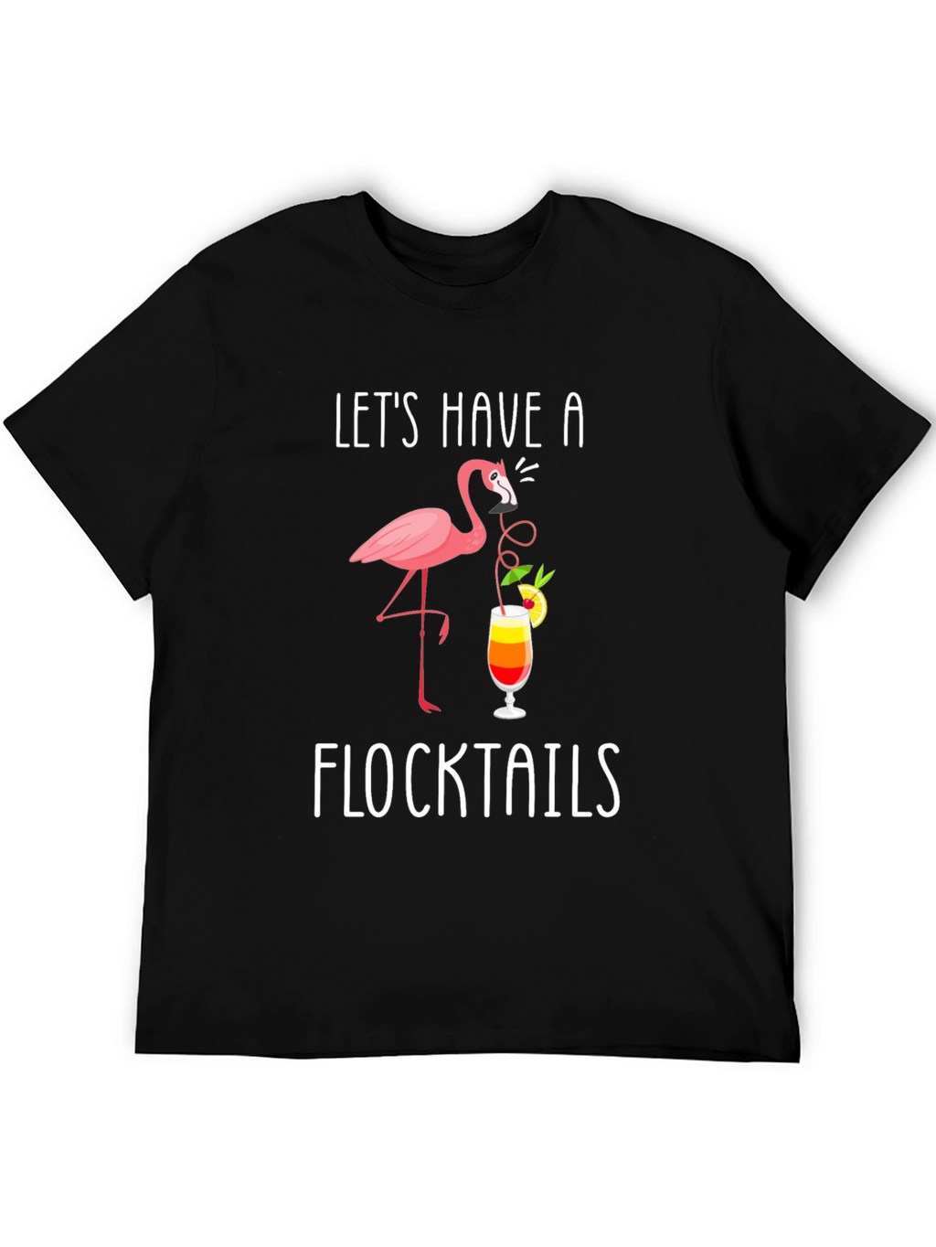 Flocktails Graphic T-Shirt - Flamingo Cocktail Fun