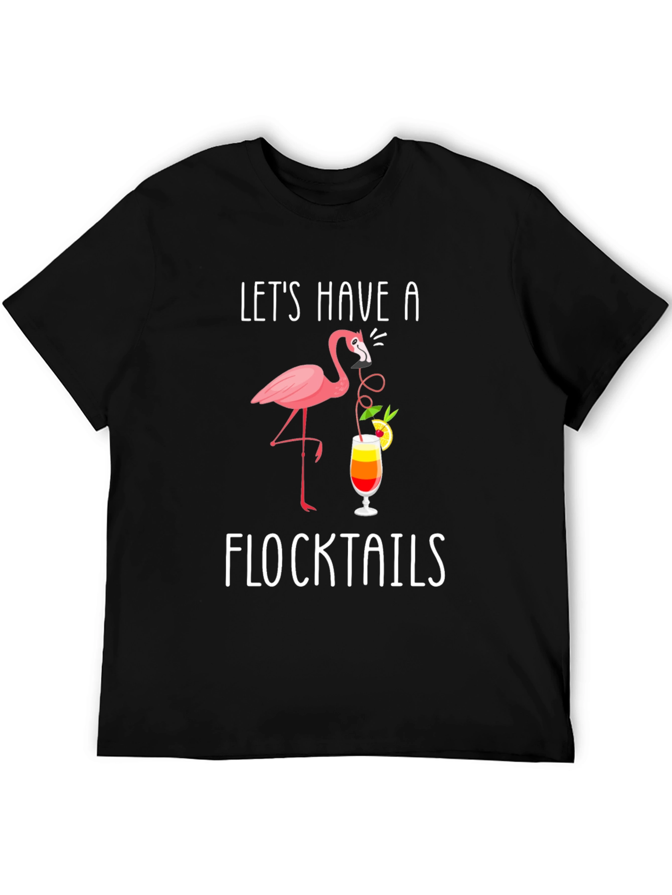 Flocktails Graphic T-Shirt - Flamingo Cocktail Fun