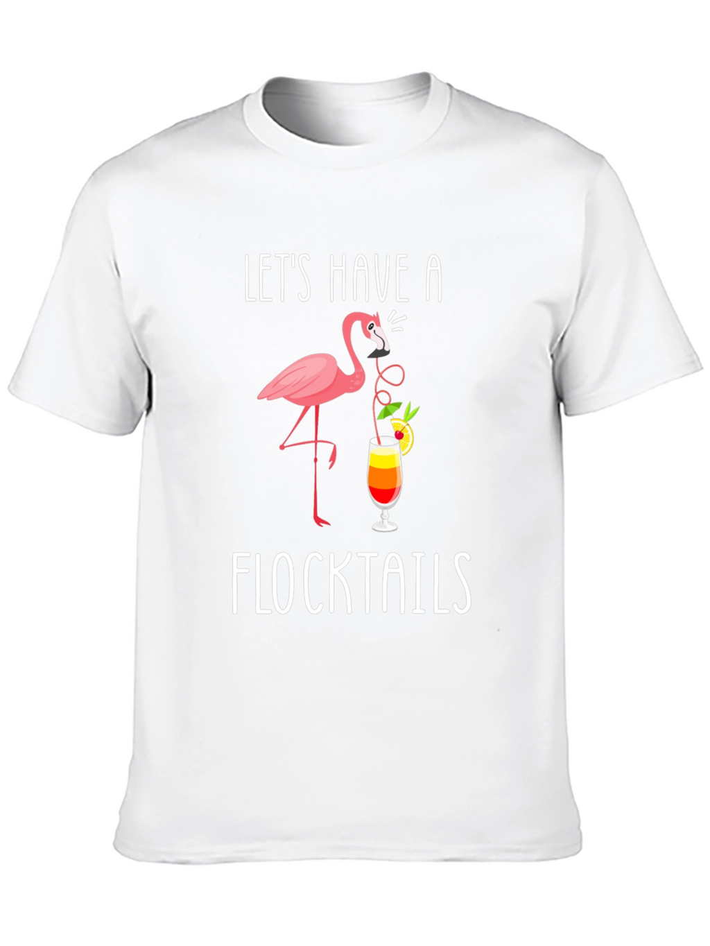 Flocktails Graphic T-Shirt - Flamingo Cocktail Fun