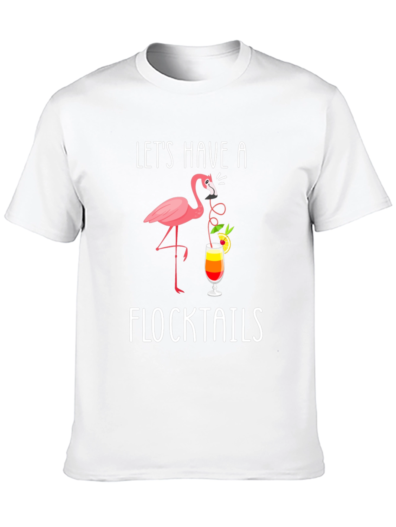 Flocktails Graphic T-Shirt - Flamingo Cocktail Fun