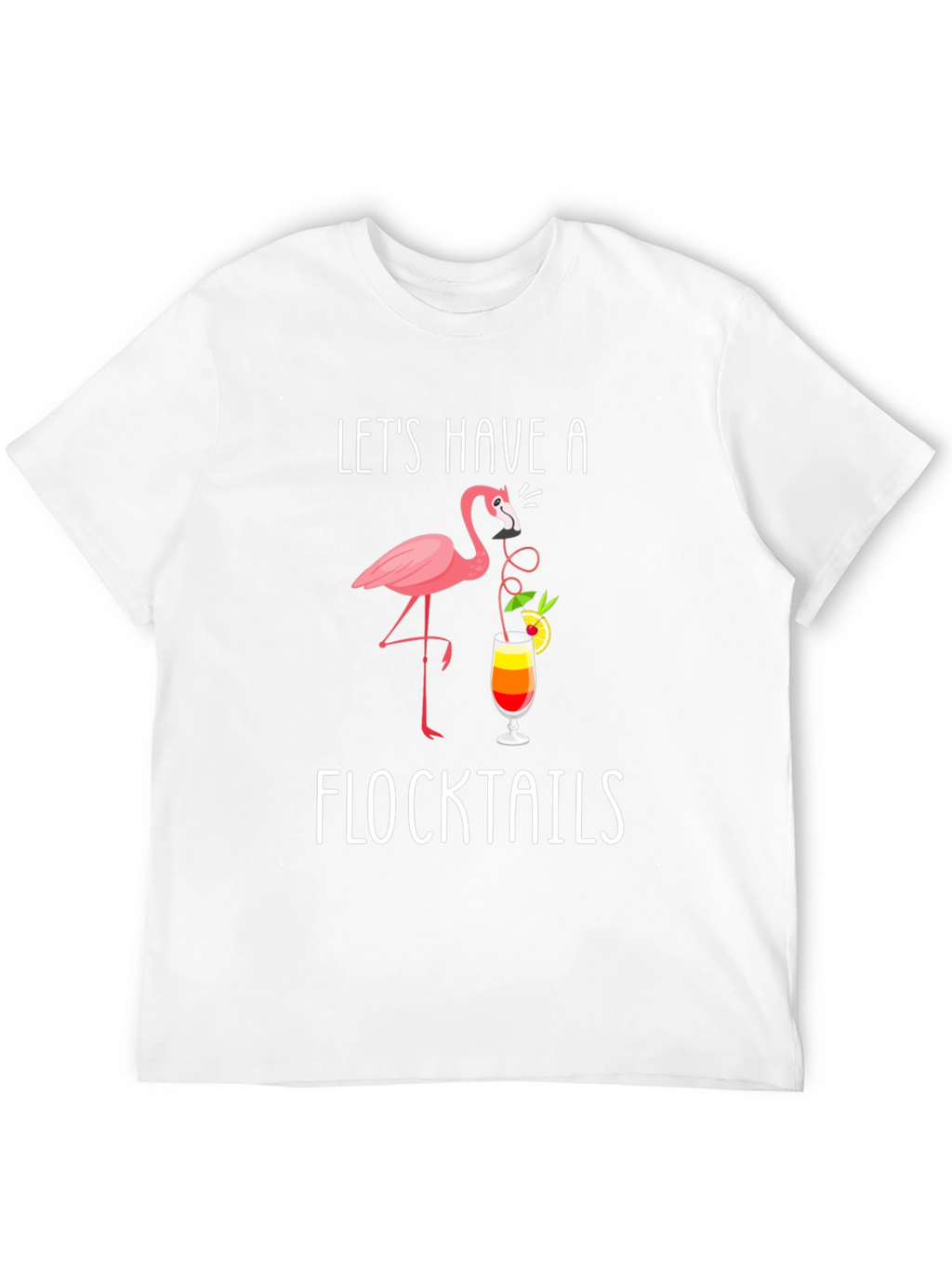Flocktails Graphic T-Shirt - Flamingo Cocktail Fun