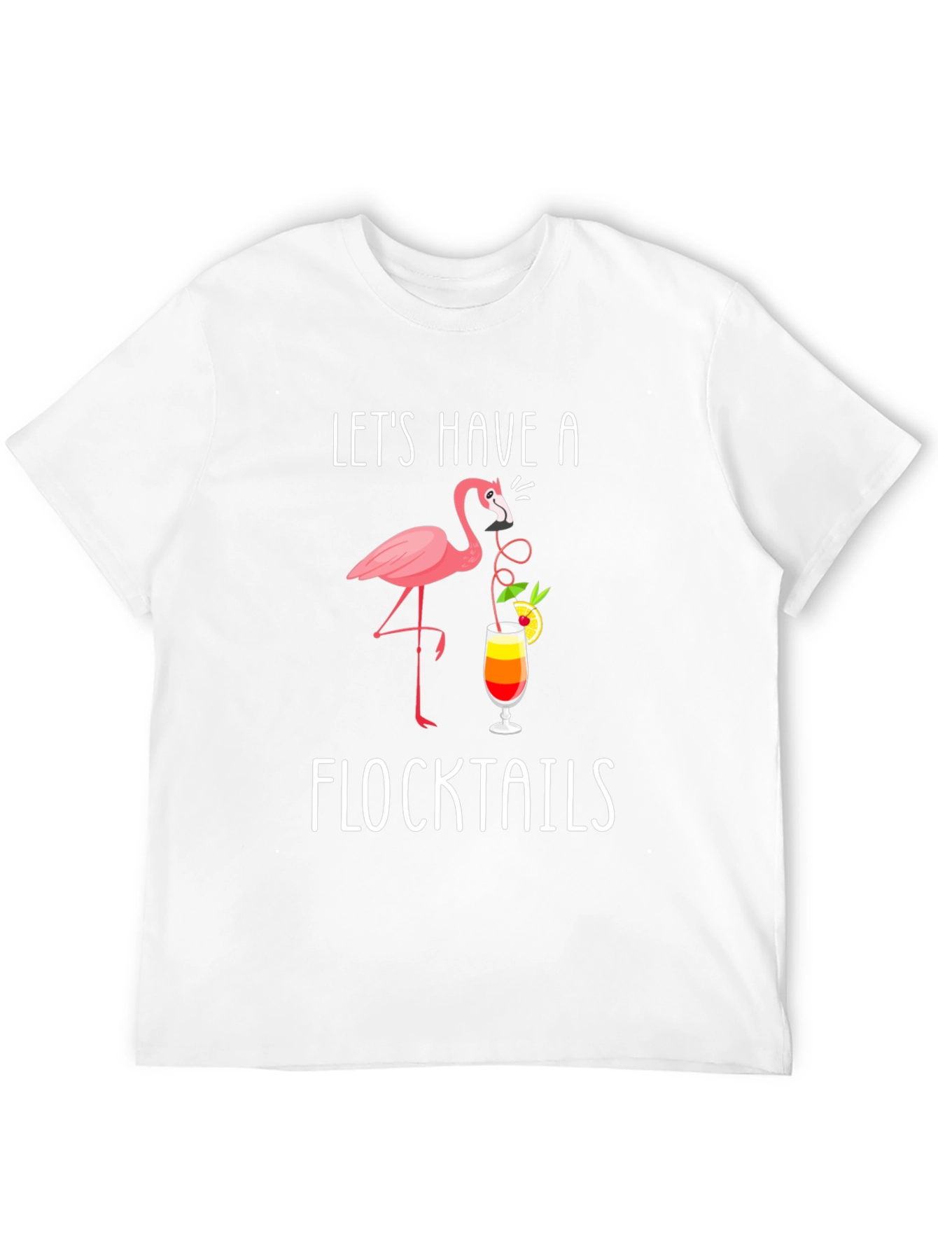 Flocktails Graphic T-Shirt - Flamingo Cocktail Fun