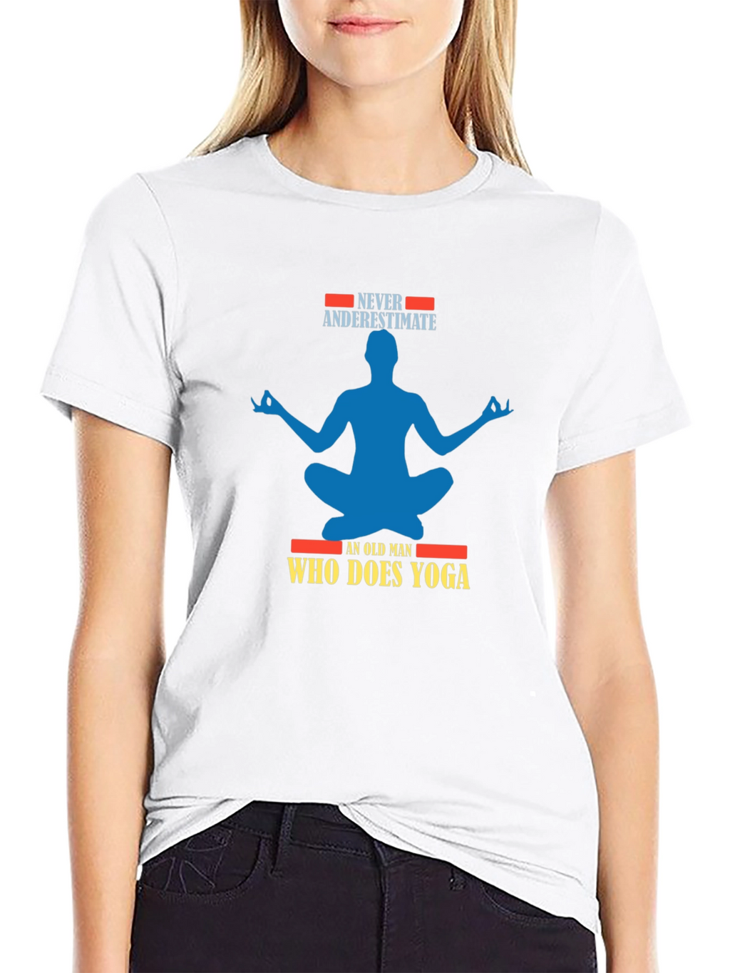 Never Underestimate Old Man Yoga T-Shirt
