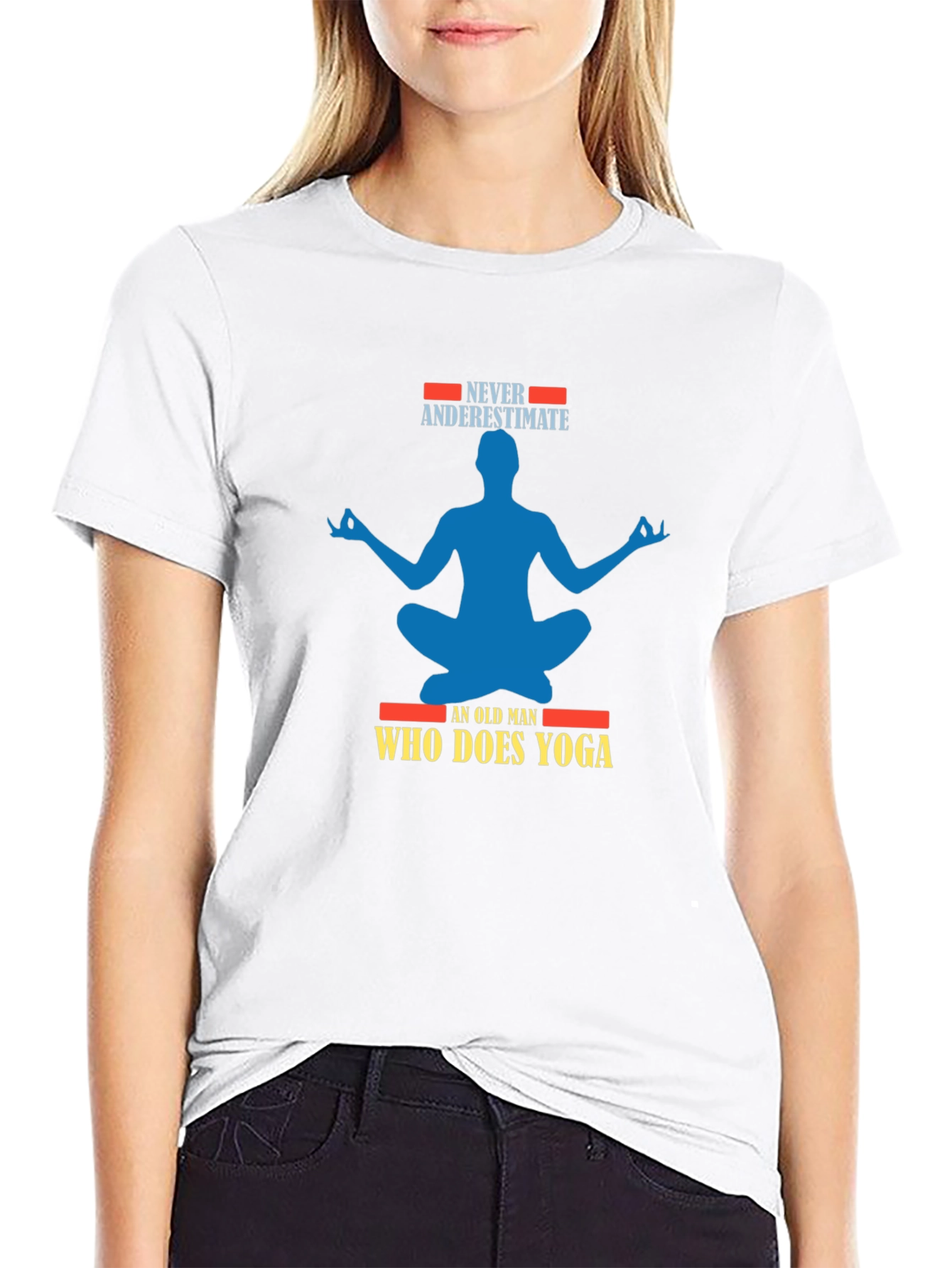 Never Underestimate Old Man Yoga T-Shirt