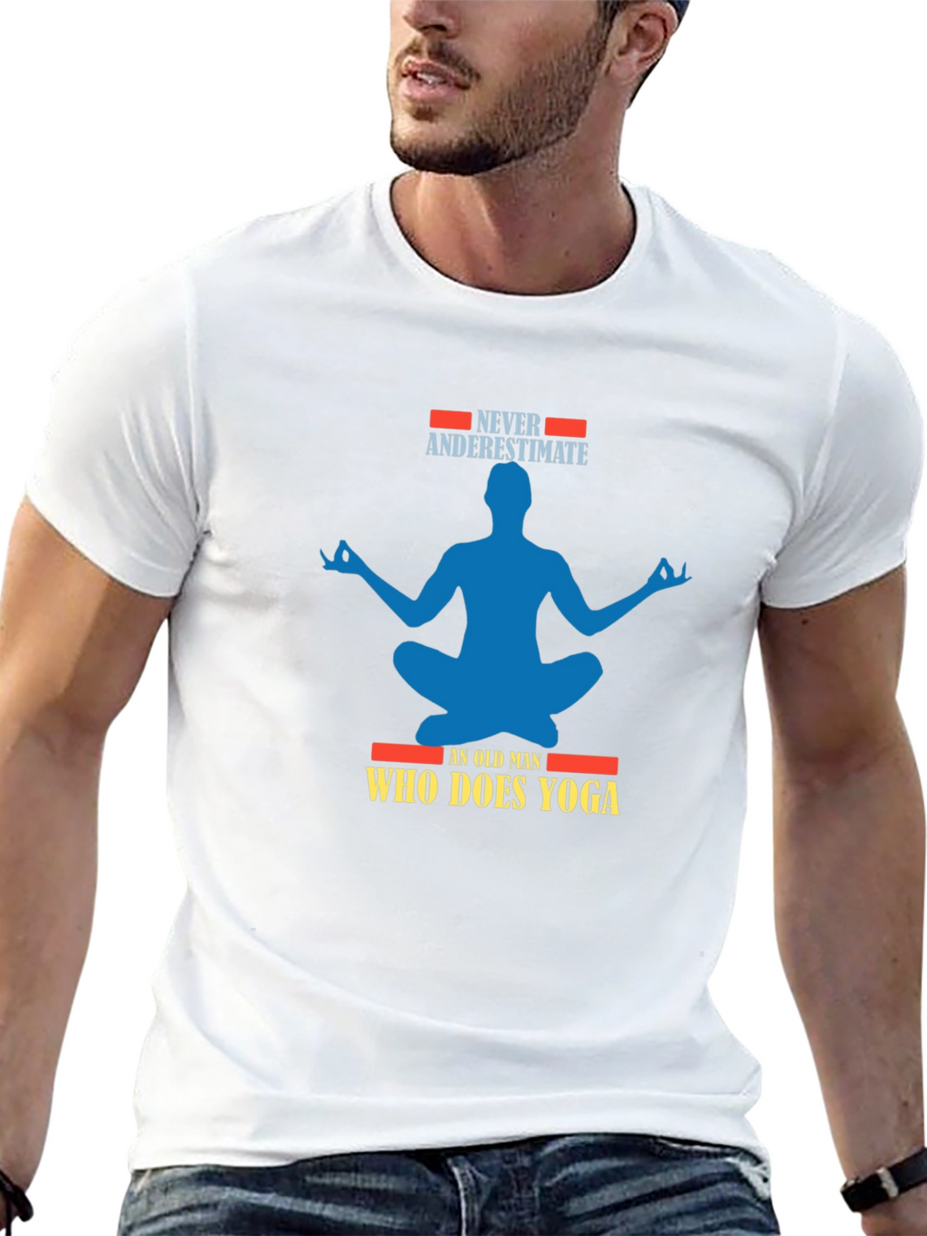 Never Underestimate Old Man Yoga T-Shirt