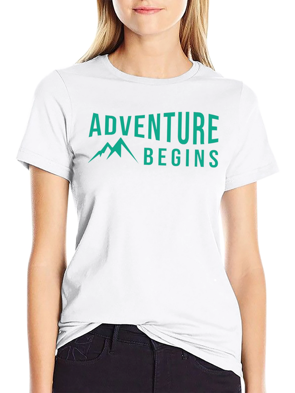 Adventure Begins Graphic T-Shirt - Black