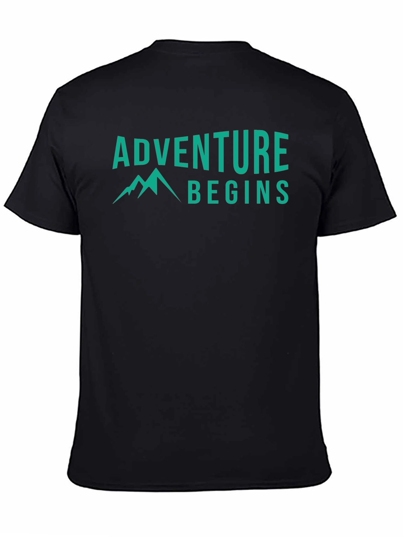 Adventure Begins Graphic T-Shirt - Black