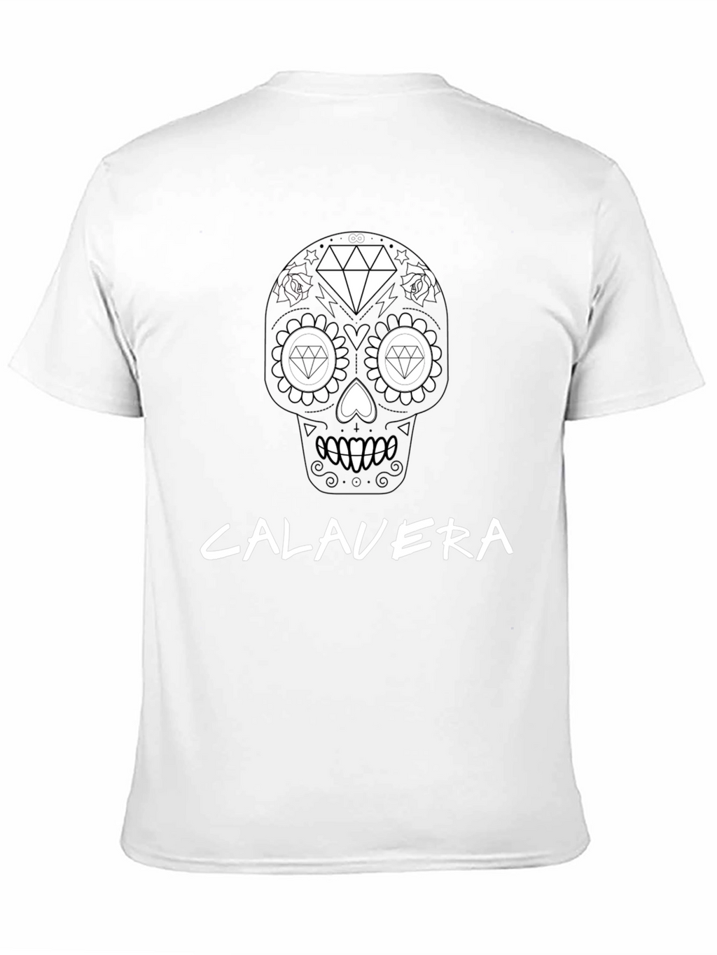 Calavera Diamond Skull T-Shirt - Black