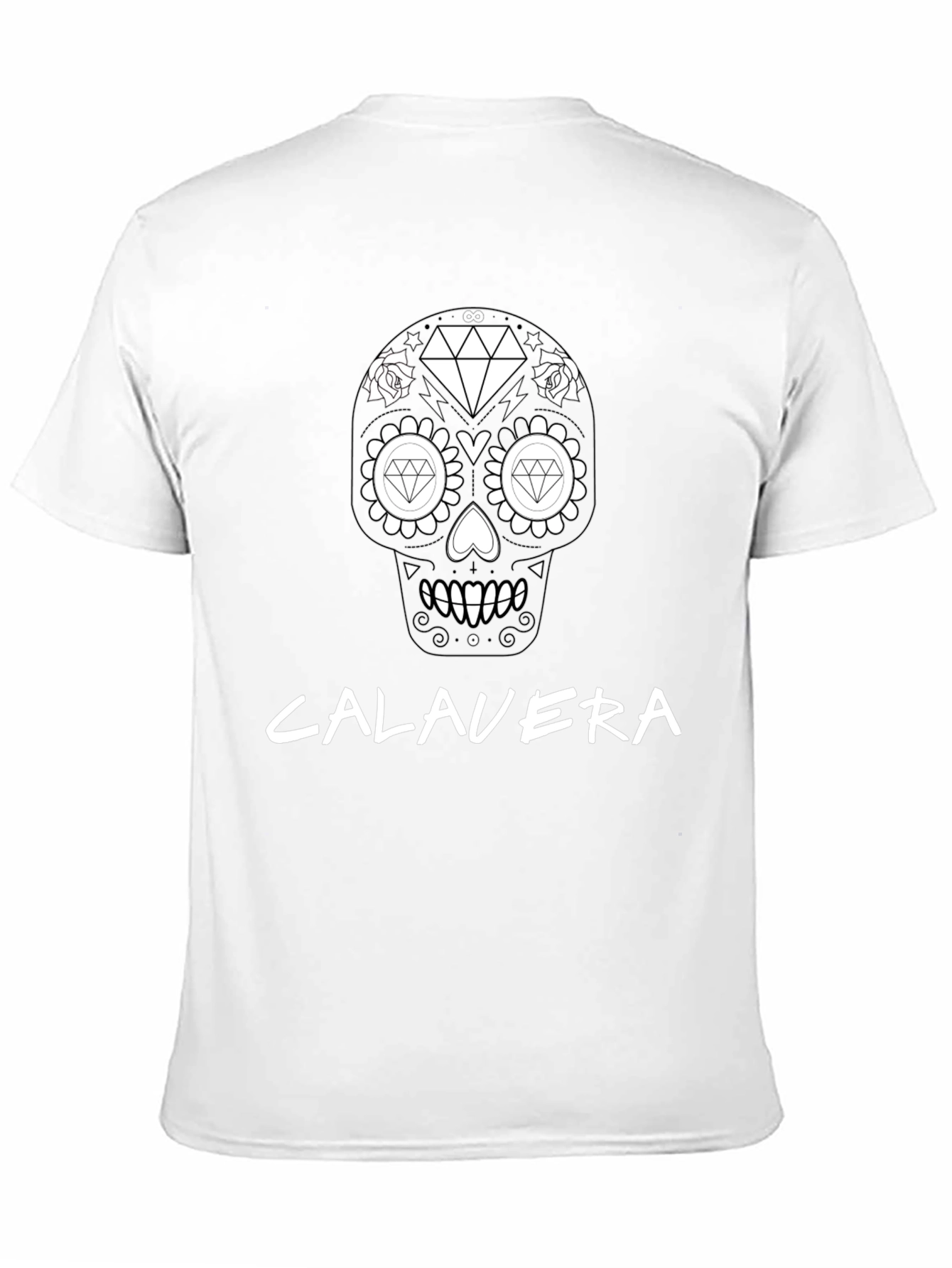 Calavera Diamond Skull T-Shirt - Black