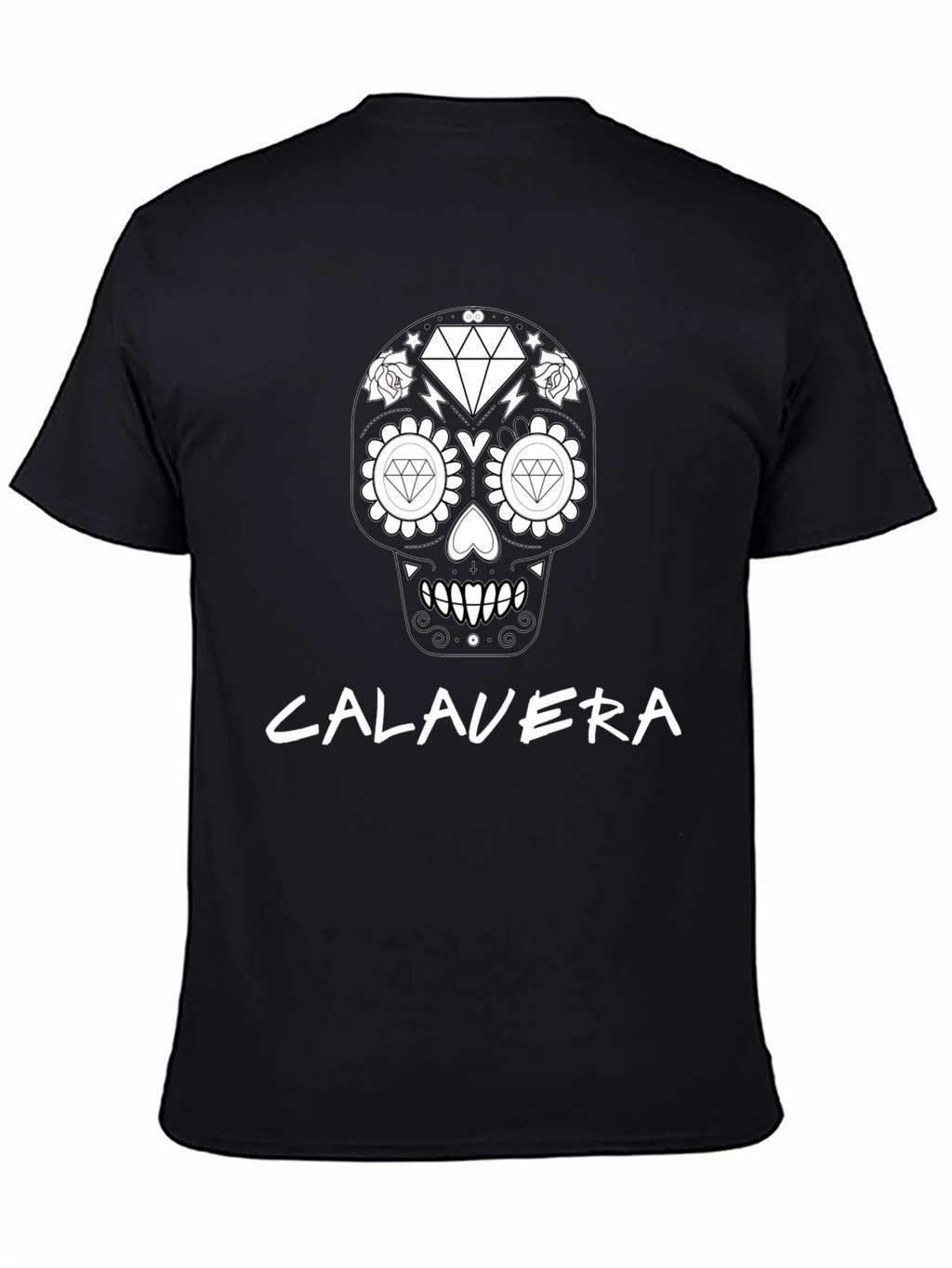 Calavera Diamond Skull T-Shirt - Black