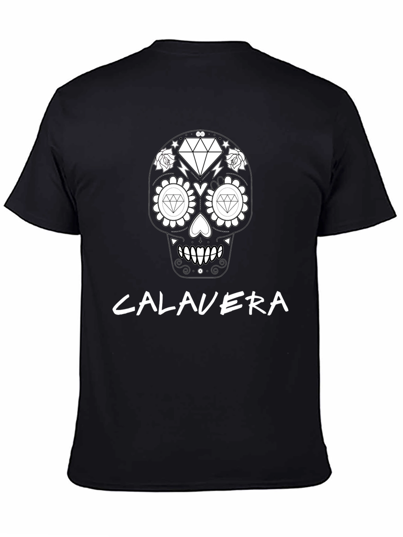 Calavera Diamond Skull T-Shirt - Black