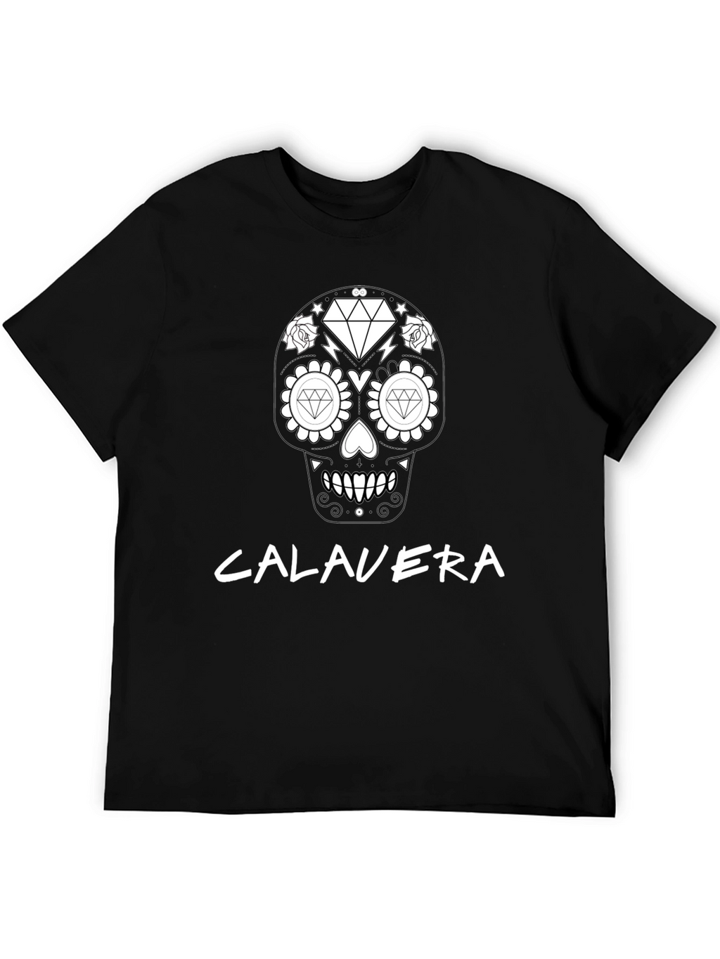 Calavera Diamond Skull T-Shirt - Black