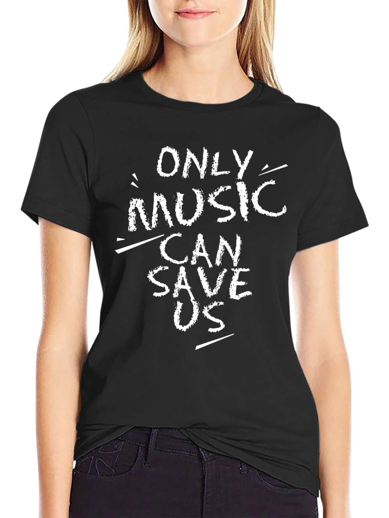 Music Lovers Graphic Tee - Only Music Can Save Us