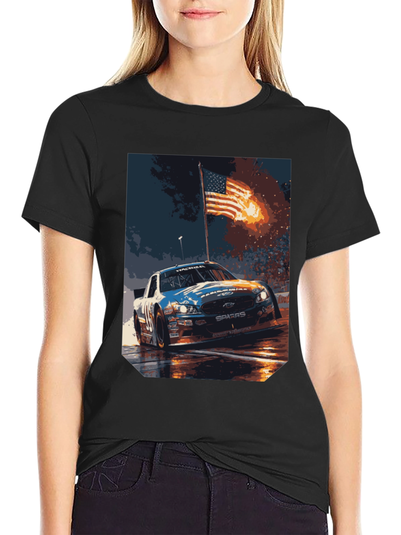 American Race Car Graphic Tee