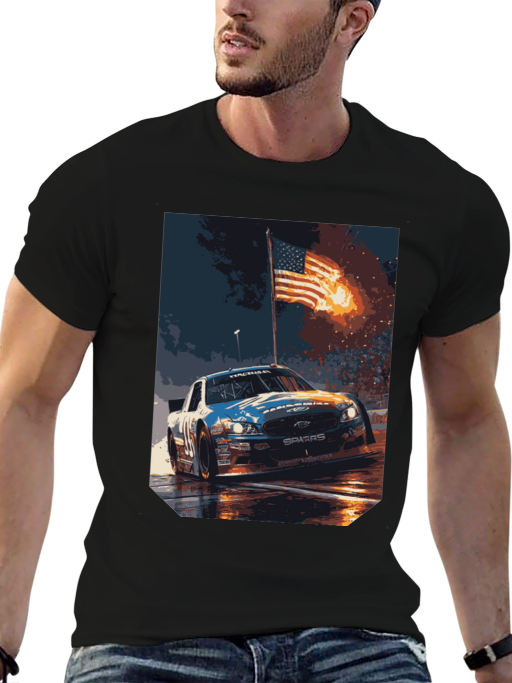 American Race Car Graphic Tee