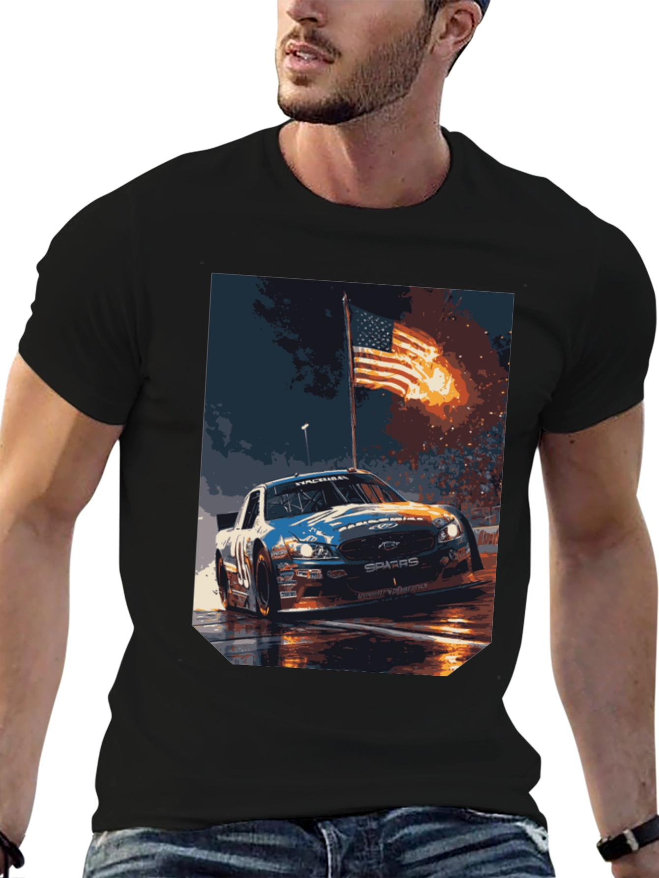 American Race Car Graphic Tee