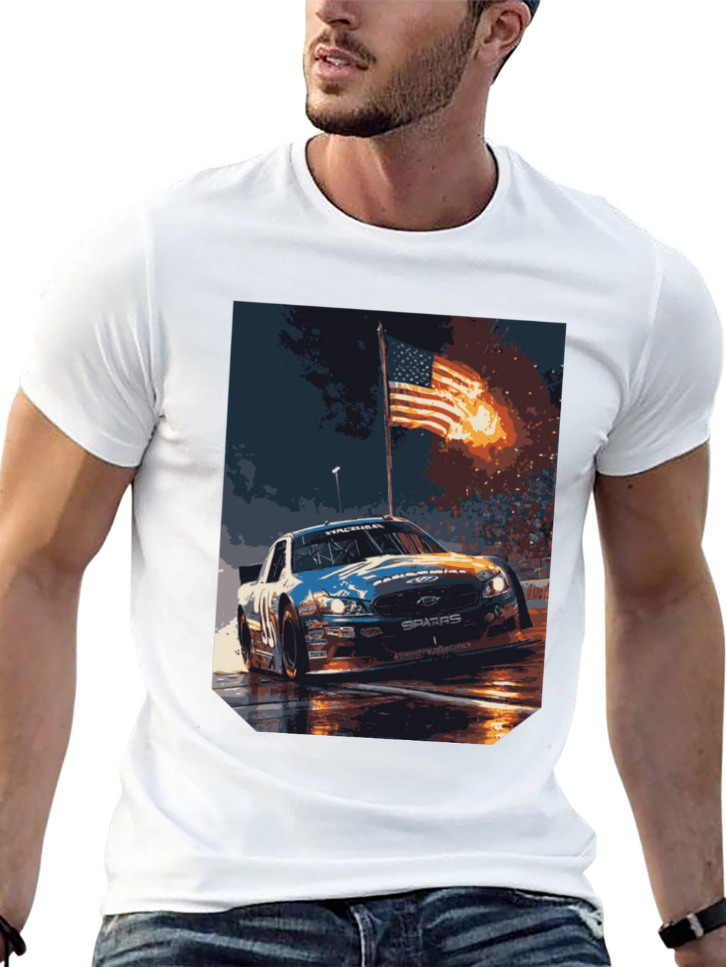 American Race Car Graphic Tee