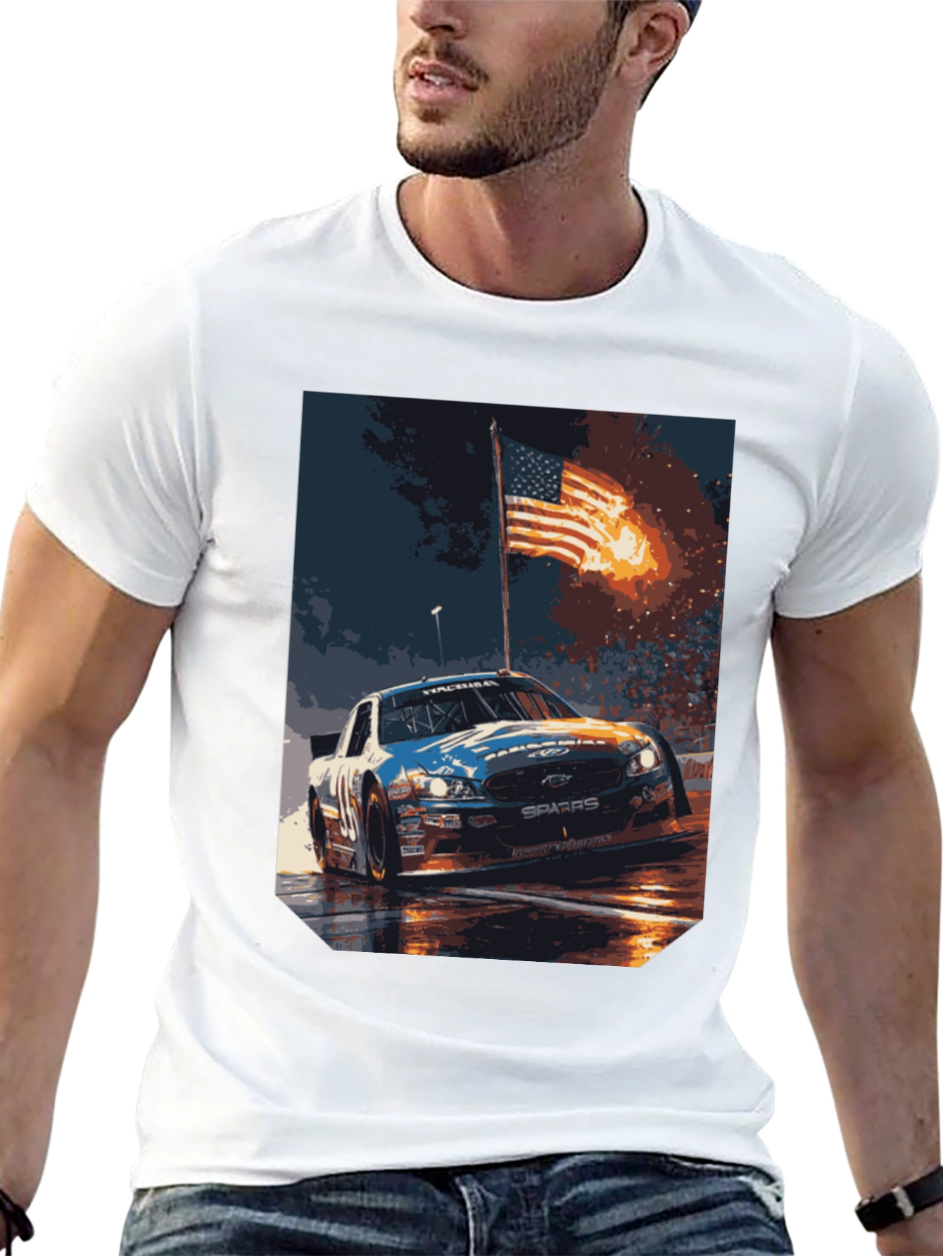American Race Car Graphic Tee