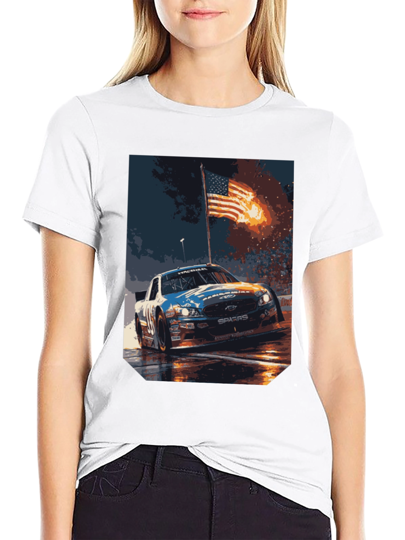 American Race Car Graphic Tee