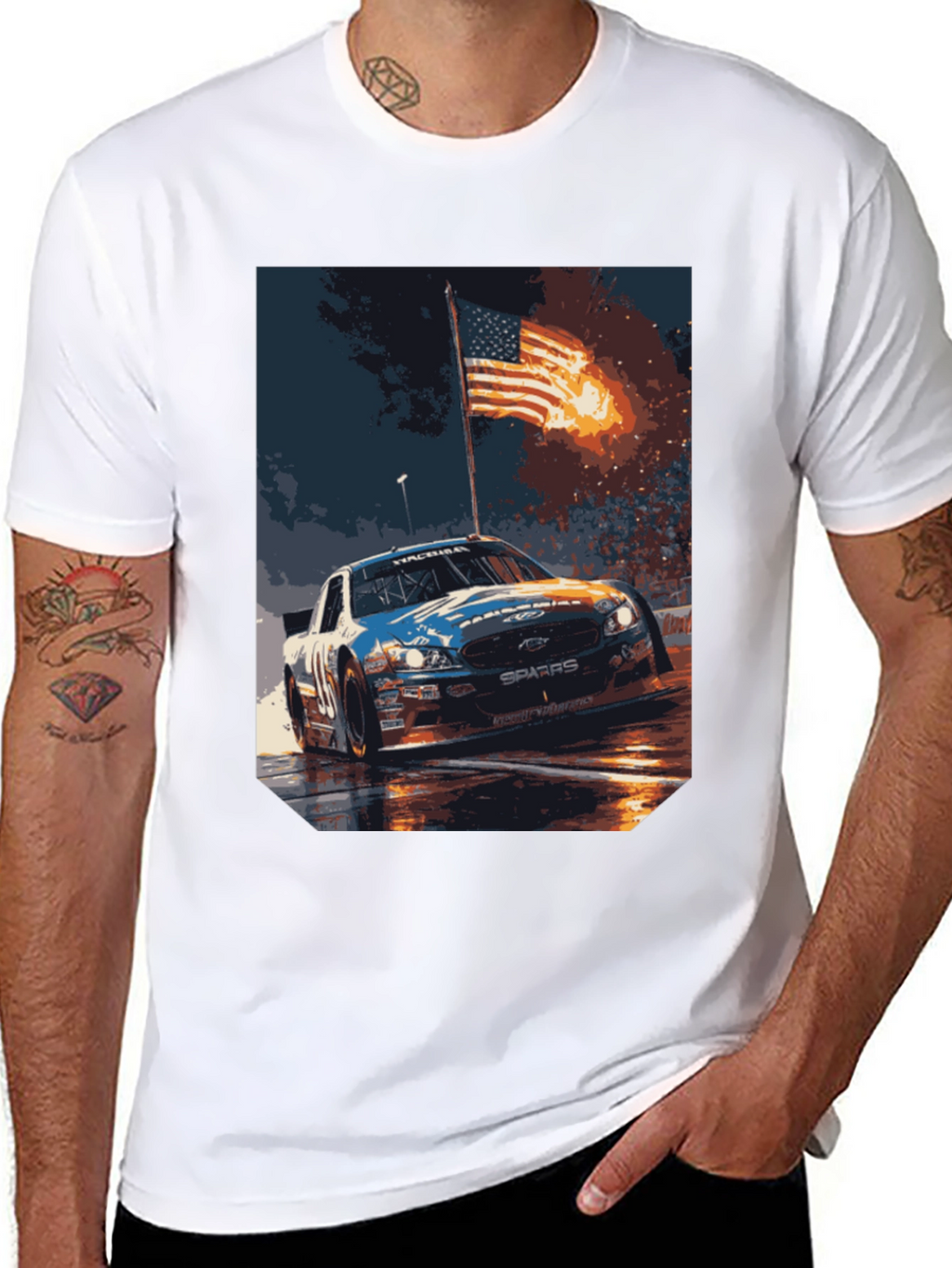 American Race Car Graphic Tee