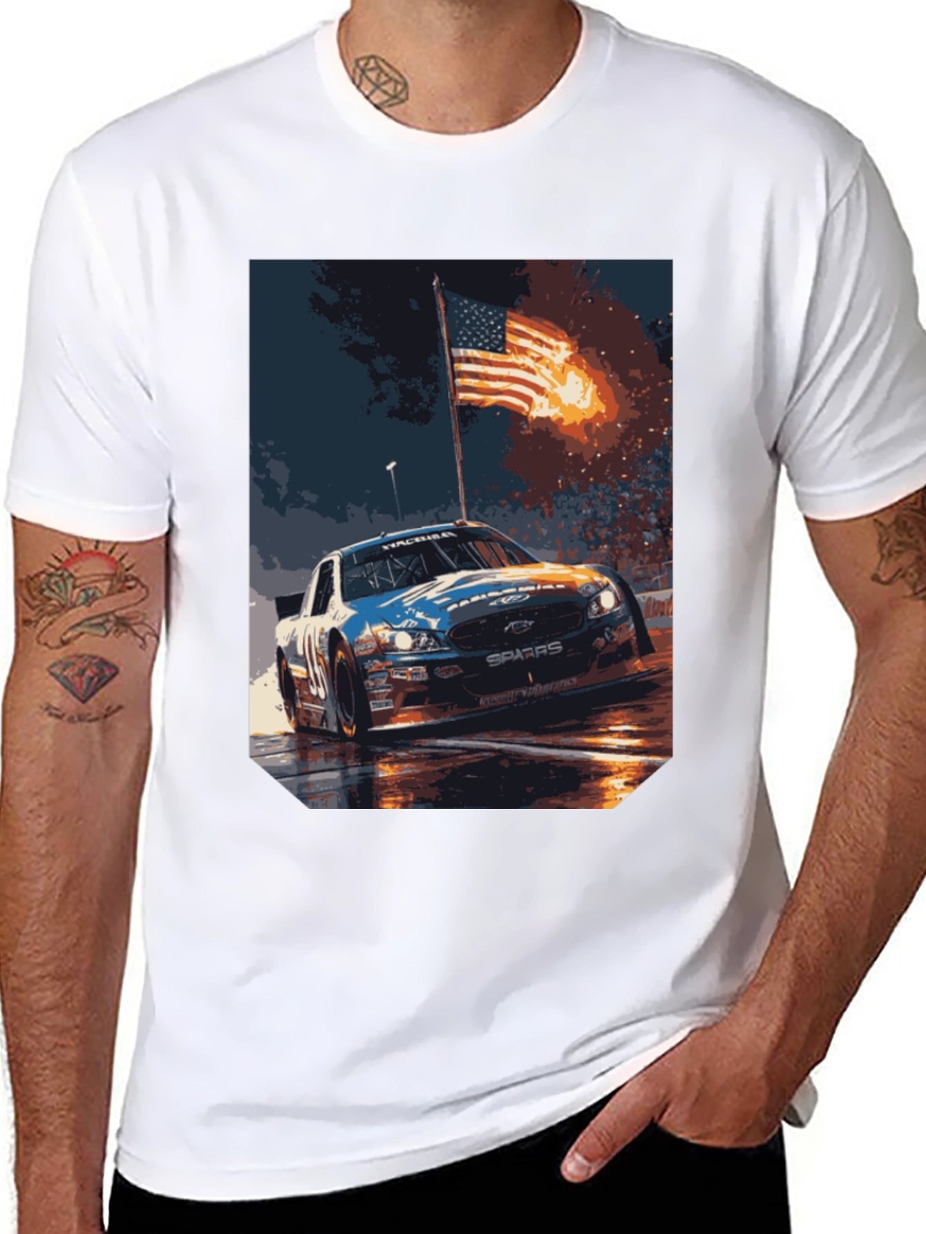 American Race Car Graphic Tee