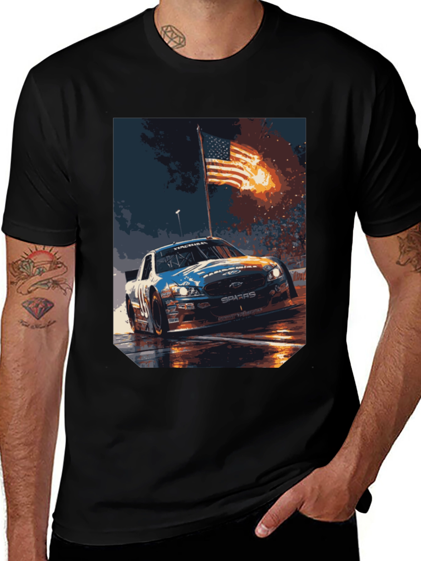 American Race Car Graphic Tee