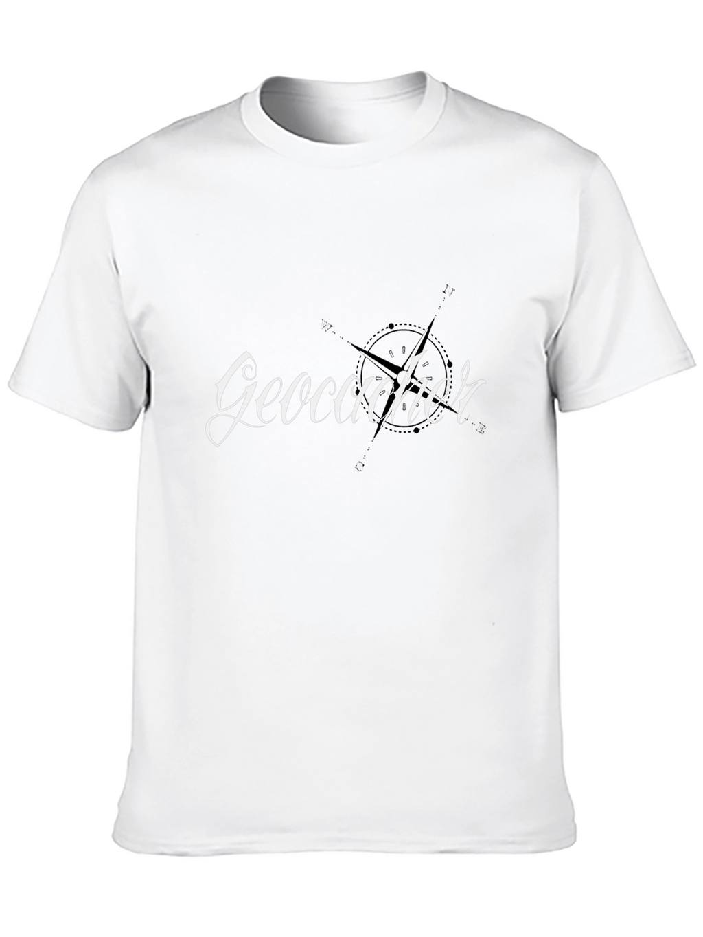 Geocacher Compass Black T-Shirt