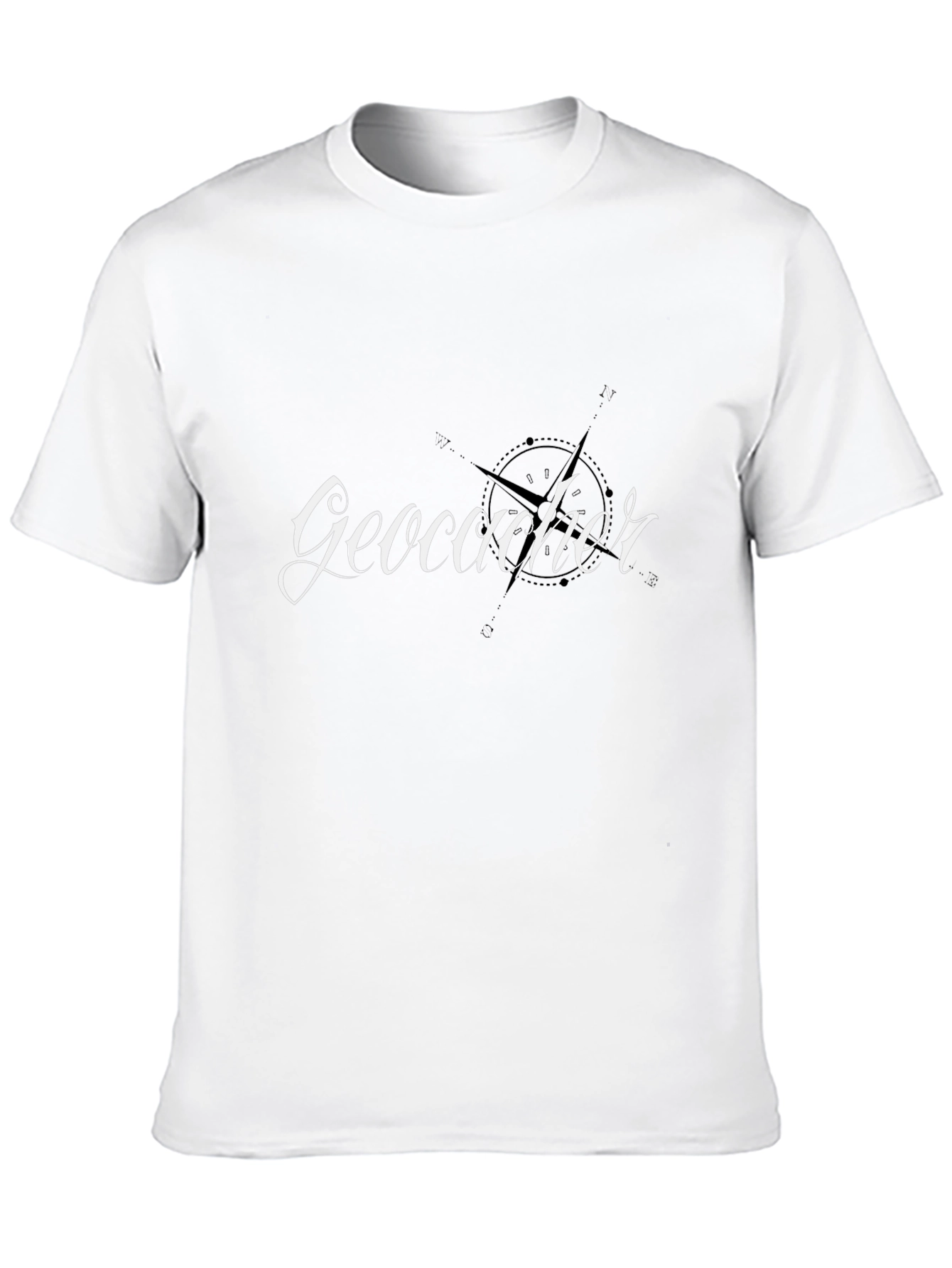 Geocacher Compass Black T-Shirt