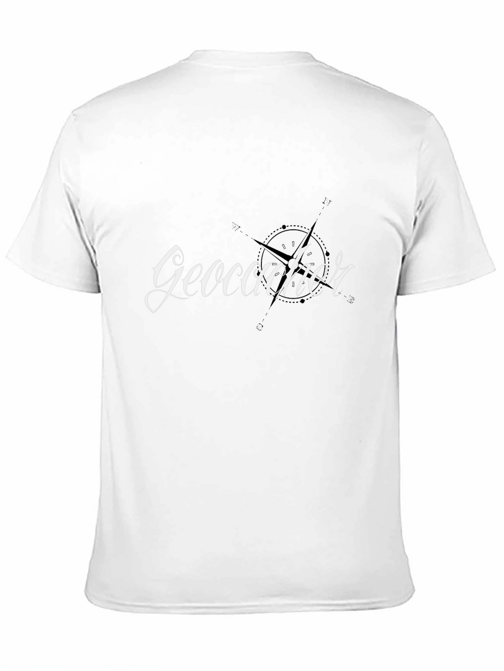 Geocacher Compass Black T-Shirt