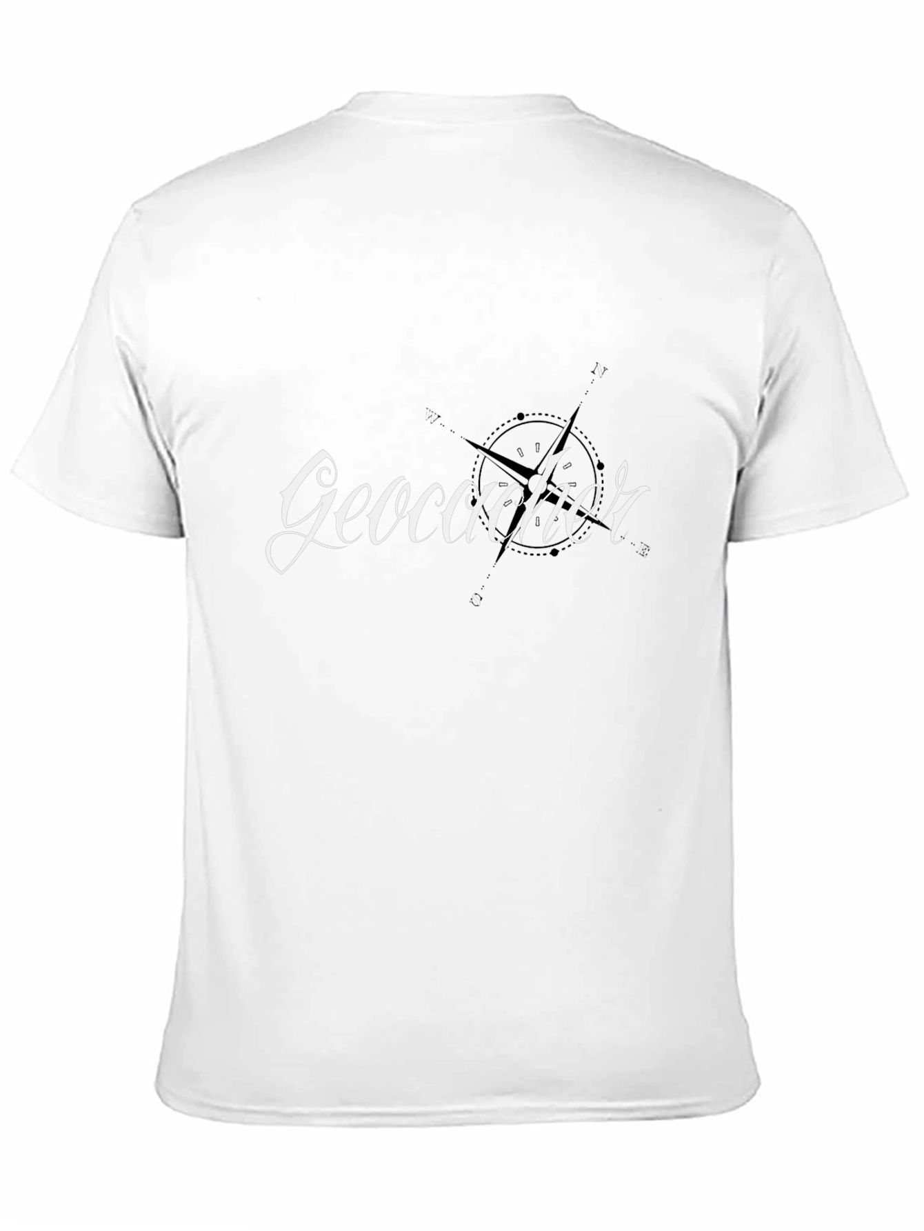 Geocacher Compass Black T-Shirt